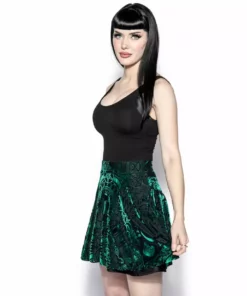 ACDC Green Baroque - Velvet Skirt