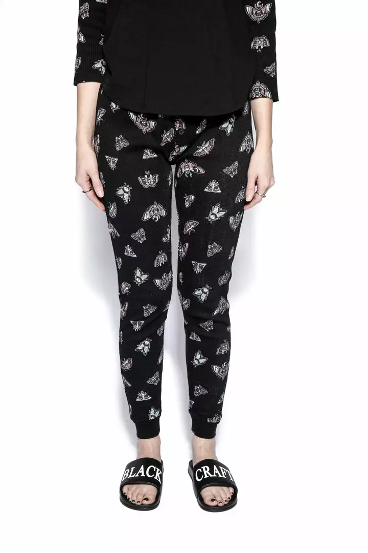 ACDC Pastel Death Moth - Women's Thermal PJ Set 8 ACDC Pastel Death Moth - Women's Thermal PJ Set