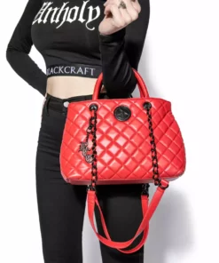 IDS Believe In Yourself - Red Quilted Satchel