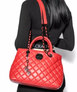 IDS Believe In Yourself - Red Quilted Satchel