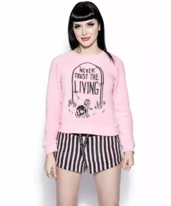 ACDC Womens Pink Never Trust The Living - Women's Pajama Set