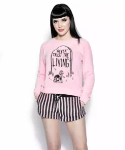 ACDC Womens Pink Never Trust The Living - Women's Pajama Set