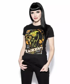 Blackcraft Cult Vintage Halloween Cat - Women's Tee
