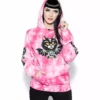 Blackcraft Cult Frickin' Bats - Pink Tie Dye Hooded Pullover Mens
