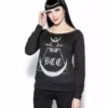 Blackcraft Cult Womens Moth Moon - Women's Scoop Neck Sweater