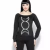 Blackcraft Cult Triple Moon - Women's Scoop Neck Sweater Womens