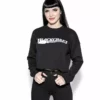 Blackcraft Cult Blackcraft Broom Logo - Women's Cropped Crewneck
