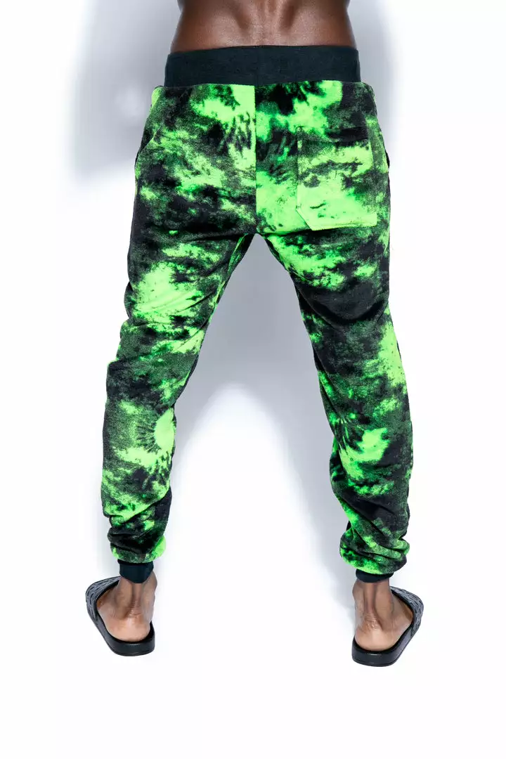ACDC Green Lightning Dye - Unisex Cozy Joggers 4 ACDC Green Lightning Dye - Unisex Cozy Joggers