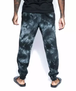 Blackcraft Cult Mens Bat Roost - Black Tie Dye Joggers 8 Blackcraft Cult Mens Bat Roost - Black Tie Dye Joggers