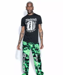 ACDC Mens Green Lightning Dye - Unisex Lounge Pant