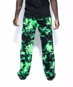 ACDC Mens Green Lightning Dye - Unisex Lounge Pant
