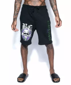 Blackcraft Cult Snake Skull Sweat Shorts Mens