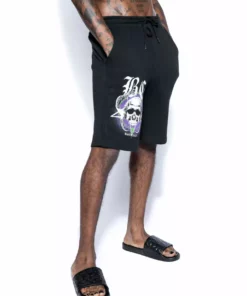 Blackcraft Cult Snake Skull Sweat Shorts Mens