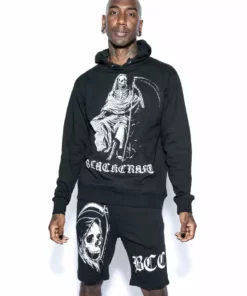 Blackcraft Cult Mens Reaper's Tombstone - Hooded Pullover Sweater