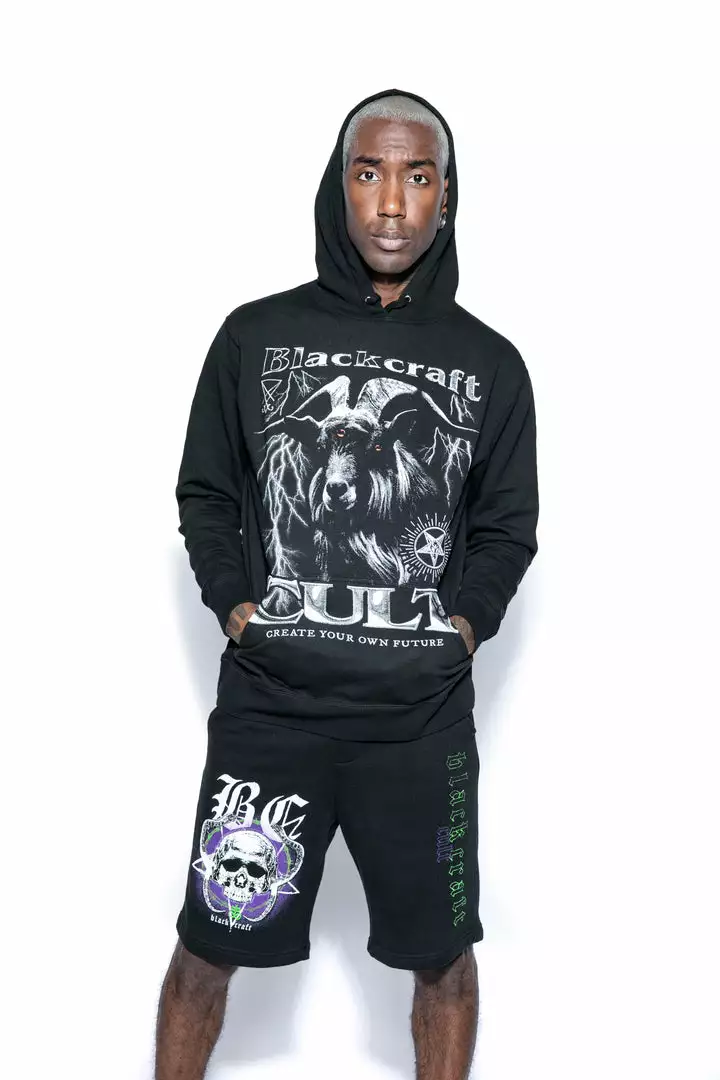 Blackcraft Cult Third Eye Goat - Hooded Pullover Sweater Mens 4 Blackcraft Cult Third Eye Goat - Hooded Pullover Sweater Mens