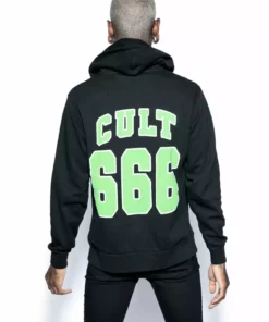 Blackcraft Cult Cult 666 - Green Hooded Pullover Sweater Mens