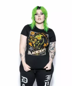 Blackcraft Cult Vintage Halloween Cat - Women's Tee
