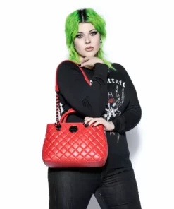 IDS Believe In Yourself - Red Quilted Satchel