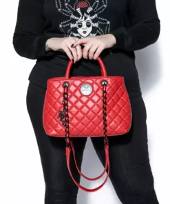 IDS Believe In Yourself - Red Quilted Satchel