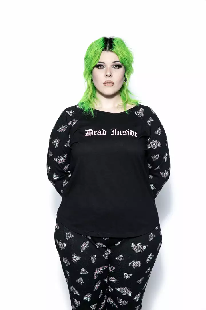 ACDC Pastel Death Moth - Women's Thermal PJ Set 4 ACDC Pastel Death Moth - Women's Thermal PJ Set