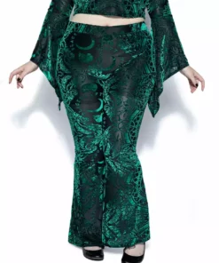 ACDC Green Baroque - Velvet Flared Pant