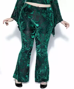 ACDC Green Baroque - Velvet Flared Pant