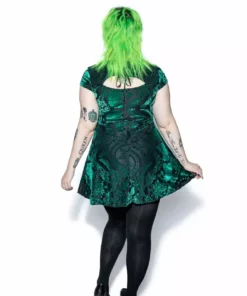 ACDC Green Baroque - Velvet Dress Womens