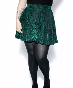 ACDC Green Baroque - Velvet Skirt