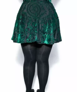 ACDC Green Baroque - Velvet Skirt