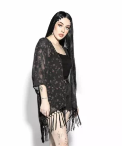 ACDC Womens Pentagram Rose - Kimono