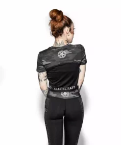 Blackcraft Cult Believe In Yourself Camo - Active Crop Top Womens