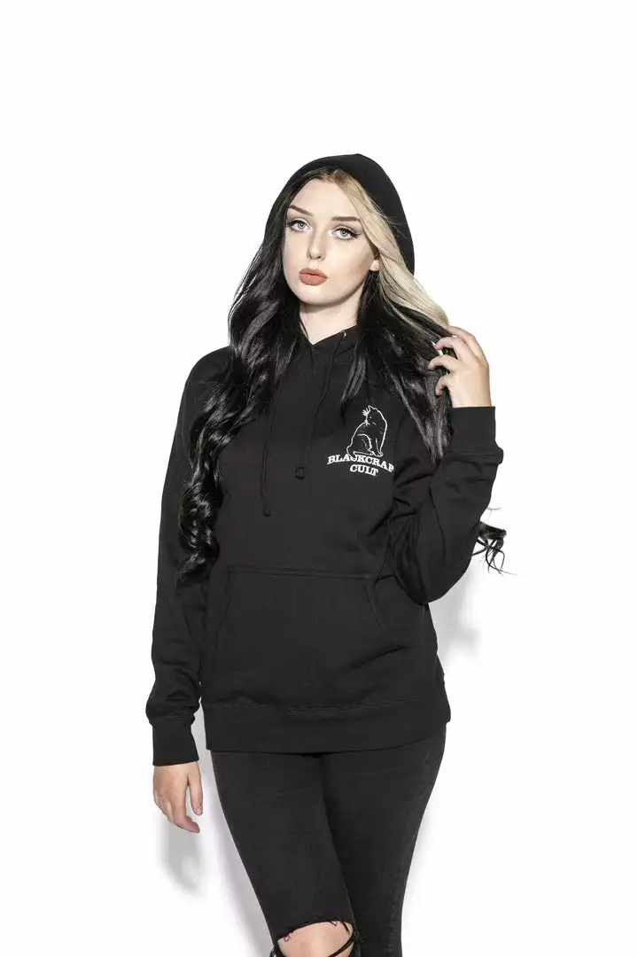 Blackcraft Cult Ouija Cat - Hooded Pullover Sweater Mens 8 Blackcraft Cult Ouija Cat - Hooded Pullover Sweater Mens