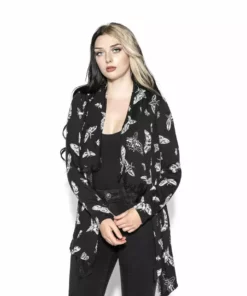 ACDC Death Moth - Black Cardigan Womens