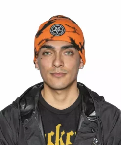 Reach Believe In Yourself - Orange Lightning Dye Beanie Accessories