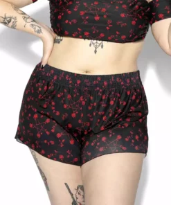 ACDC Womens Pentagram Rose Swim Shortie