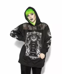 ACDC Love Me Like My Demons Do - Oversized Mesh Hoodie Womens