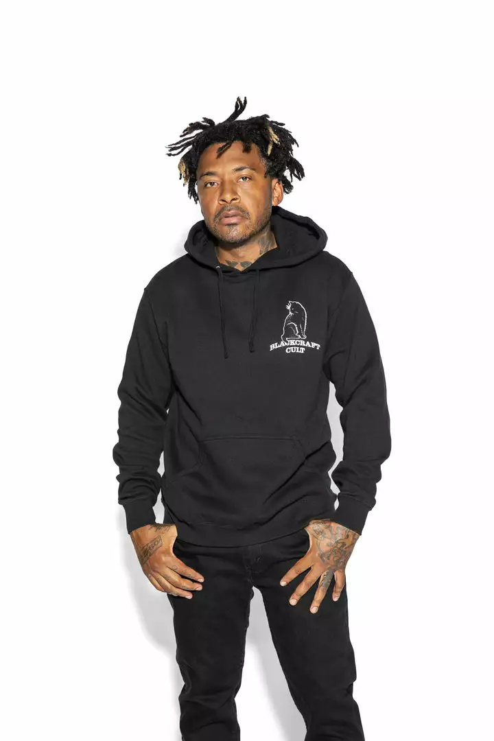 Blackcraft Cult Ouija Cat - Hooded Pullover Sweater Mens 5 Blackcraft Cult Ouija Cat - Hooded Pullover Sweater Mens