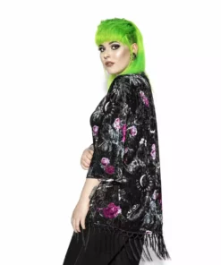 ACDC Dark Floral - Velvet Kimono