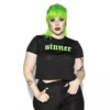 Blackcraft Cult Green Sinner - Flowy Crop Tee Womens