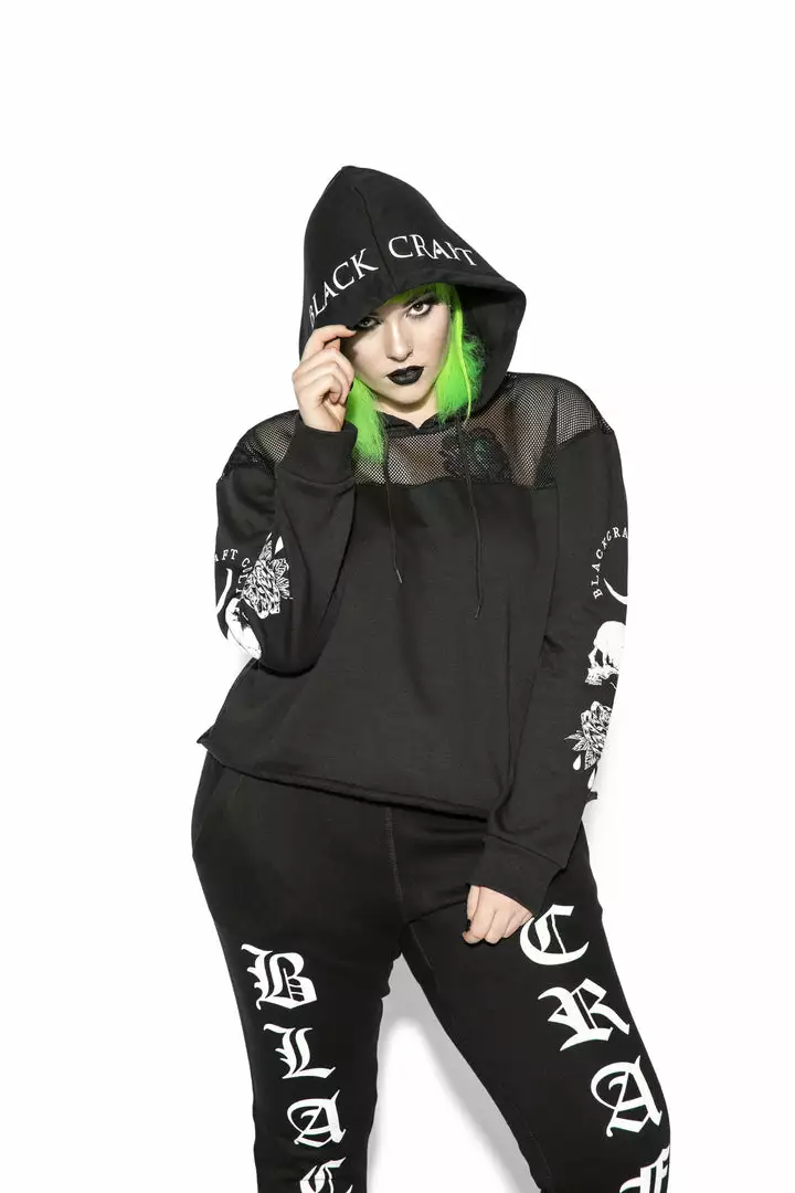 ACDC Womens Spirits Of The Dead - Mesh Crop Hoodie 8 ACDC Womens Spirits Of The Dead - Mesh Crop Hoodie
