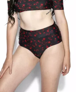 ACDC Pentagram Rose High Waist Swim Bottom