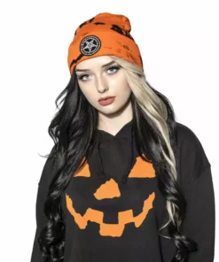 Reach Believe In Yourself - Orange Lightning Dye Beanie Accessories