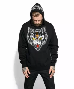 Blackcraft Cult Hell Cat - Hooded Pullover Sweater