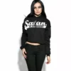 Blackcraft Cult Satan Is My Daddy - Women's Cropped Hoodie