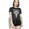 ACDC Womens Six Eyed Baphomet - Tie Front Crop Tee