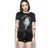 ACDC Devil Hand - Tie Front Crop Tee Womens