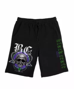 Blackcraft Cult Snake Skull Sweat Shorts Mens
