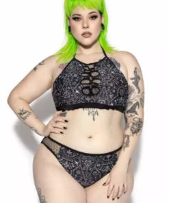 ACDC Womens Alchemical Ouija Mesh Bikini Top