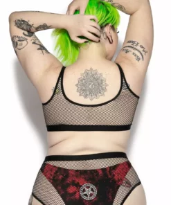 ACDC Womens Believe In Yourself Blood Moon Mesh Top