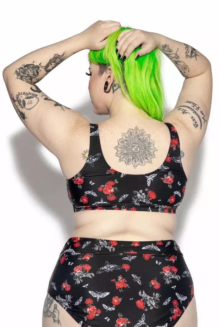 ACDC BC Dark Floral Tie Front Bikini Top 4 ACDC BC Dark Floral Tie Front Bikini Top